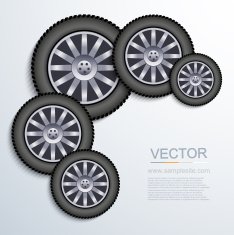 Vector modern wheels background