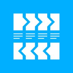 Flowchart icon on a blue background - Smooth Series N11