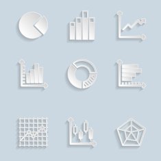 Paper Diagram Icons Set