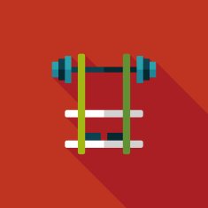 weightlifting flat icon with long shadow eps10 N9