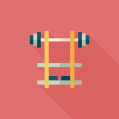weightlifting flat icon with long shadow eps10 N10