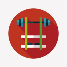 weightlifting flat icon with long shadow eps10 N11