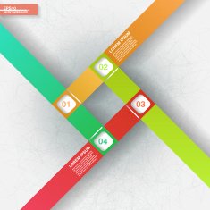 Infographics design with paper stripes