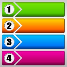 Vector four steps background N2