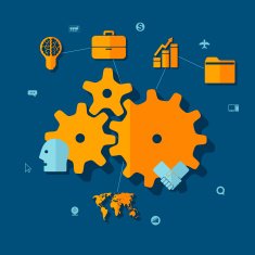 business flat infographic N75
