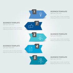 Infographic arrow Step by step tutorial N2