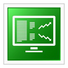 Computer Monitor icon on a square button N29