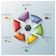 Modern Rotate Propeller Three Dimension Polygon Business Infographic N2 ...
