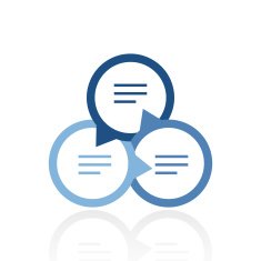 Venn Diagram icon on a white background N47