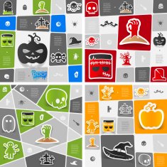 Halloween flat infographic N3