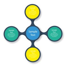 colorful round diagram infographics for presentations N4