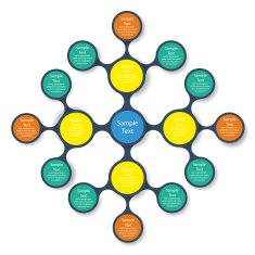 colorful round diagram infographics for presentations N6