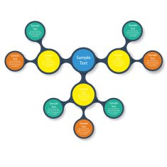 colorful round diagram infographics for presentations N12
