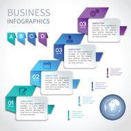 Origami infographics business template N2