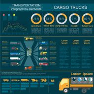Cargo transportation infographics trucks lorry Elements infog N2