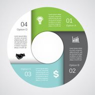 Vector circle diagram infographic for business presentation N14
