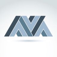 Vector abstract element created from checkmarks and V signs