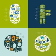 Halloween flat infographic N6