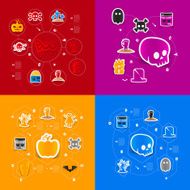 Halloween flat infographic N9