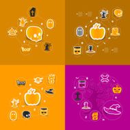 Halloween flat infographic N10