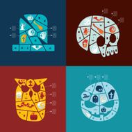 Halloween flat infographic N11