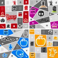 Halloween flat infographic N13