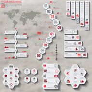 Colourful Geometric Hexagon Infographic On Concrete Background