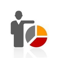 Businessman icon on a white background N156