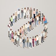 People forming NO symbol