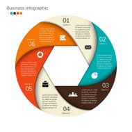 Modern vector info graphic for business project N128
