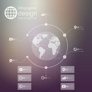 infographic with unfocused background and icons set for business design N4