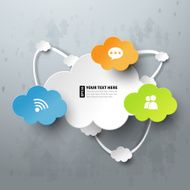 Colorful cloud computing vector illustration