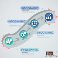 Flat infographic design N7