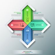 Modern infographics options banner N387