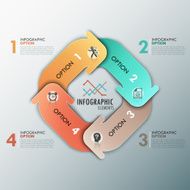 Modern infographics options banner N390