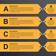 Modern infographic options banner Design elements N5