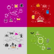 Halloween flat infographic N19