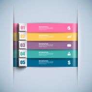 Abstract 3D paper Infographic N35