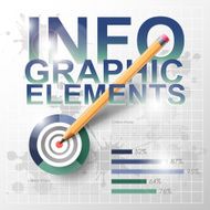 modern infographic with a pen shooting to the target N2
