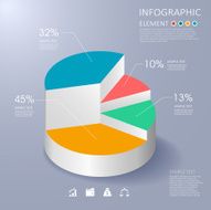 modern vector abstract pie chart infographic elements N3