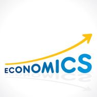 economics word growth graph design