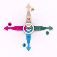 4 steps to view your data infographics vector