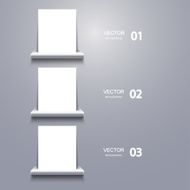 vector white blank on shelf Infographic N2