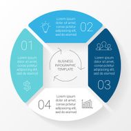 Vector circle lines infographic Template for cycle diagram graph presentation N2