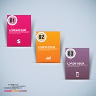 Abstract 3D paper Infographic N36