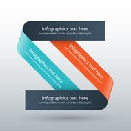 Modern business ribbon origami style options banner Vector illustration N3