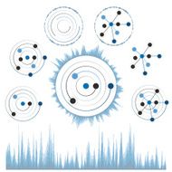 Abstract network with circles vector eps10 illustration N3