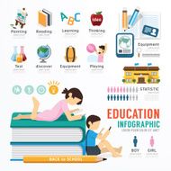 Infographic Education Template Design Concept Illustration N2