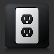 Black Square Button with Outlet