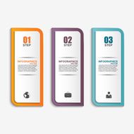 Abstract 3D paper Infographic N37